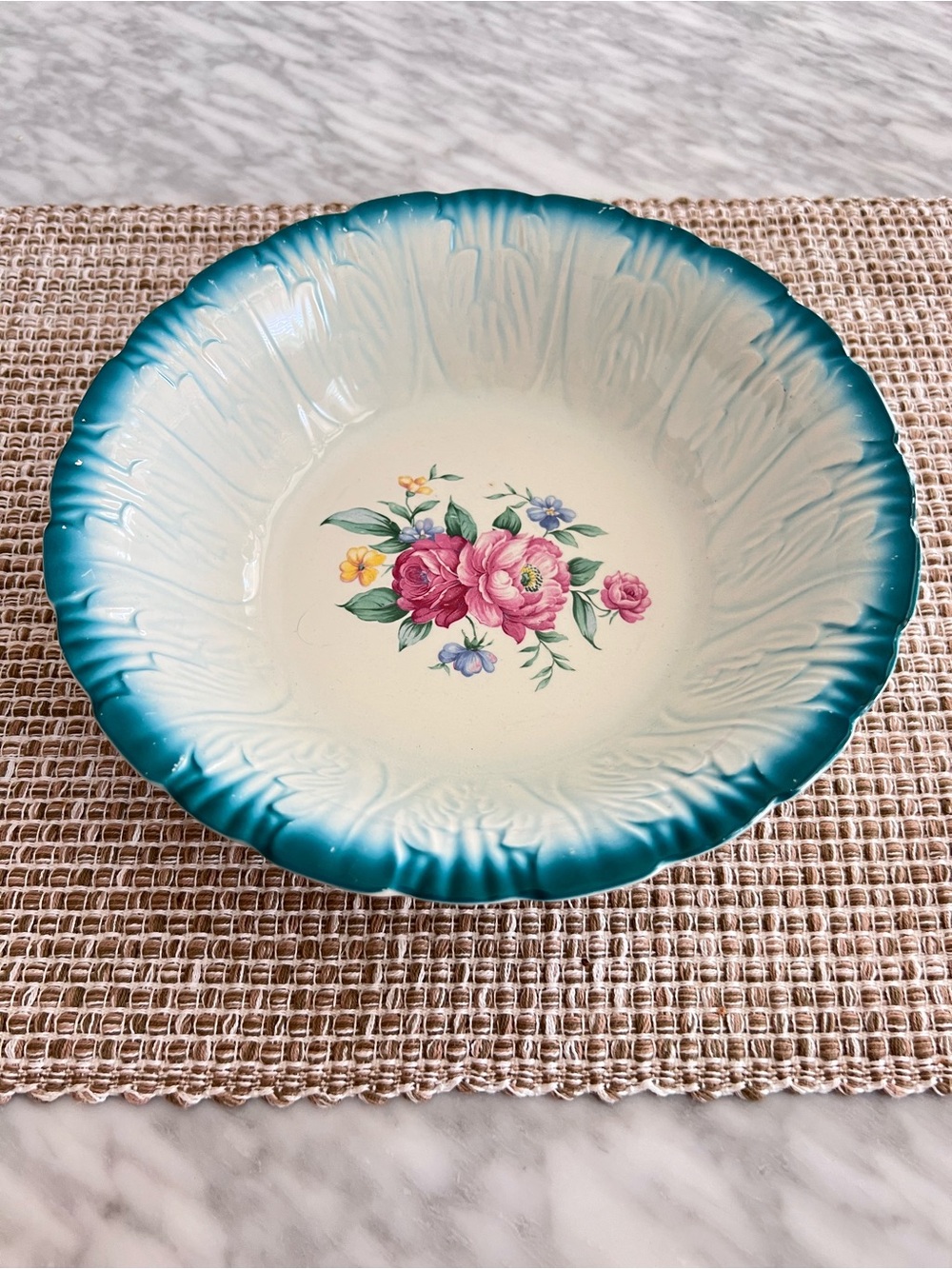 Vintage Homer Laughlin Floral Serving Bowl 2
